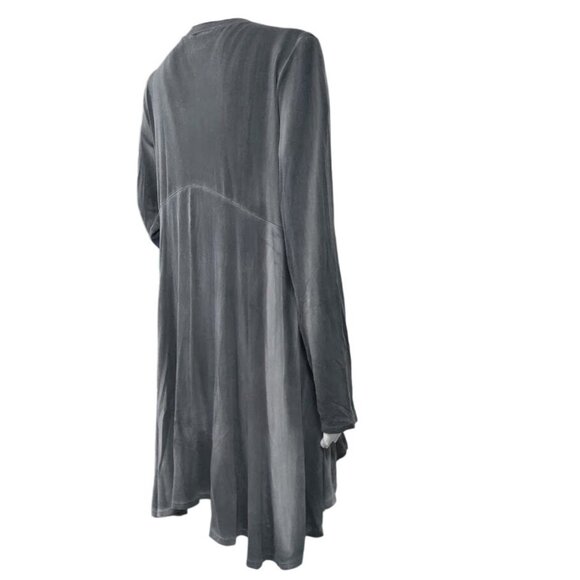 Be Vocal Studded Lagenlook Artsey Rocker Festival Y2K Whimsy Tunic Top Gray L - Picture 2 of 11